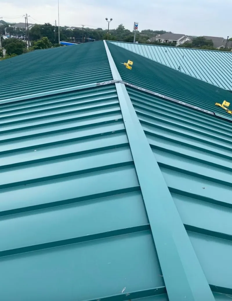 Green commercial metal roof ridge and valley for Metal Roof Repair in Perkasie