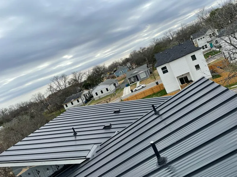 Standing seam metal roof panels with vents for Skylight Repair in Perkasie